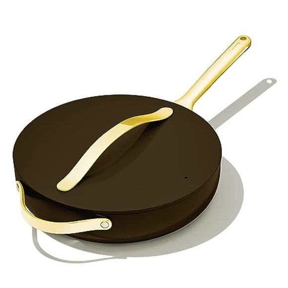 NWT Caraway 4.5 Qt Nonstick Ceramic Sauté Pan with Lid – Black, PTFE-Free - Picture 1 of 3
